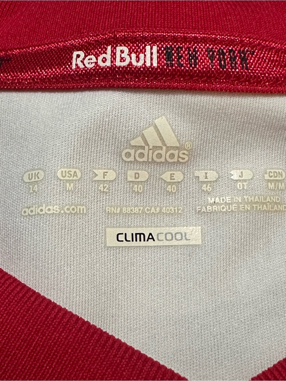 adidas White Women's New York Red Bulls Soccer Jersey with Red & Yellow Logo M - Picture 6 of 11